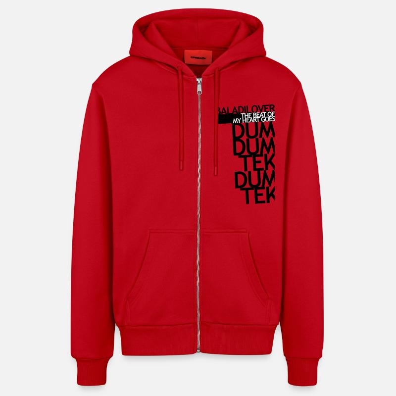 baladilover - Organic Relaxed Kapuzenjacke Made in EU - Rot