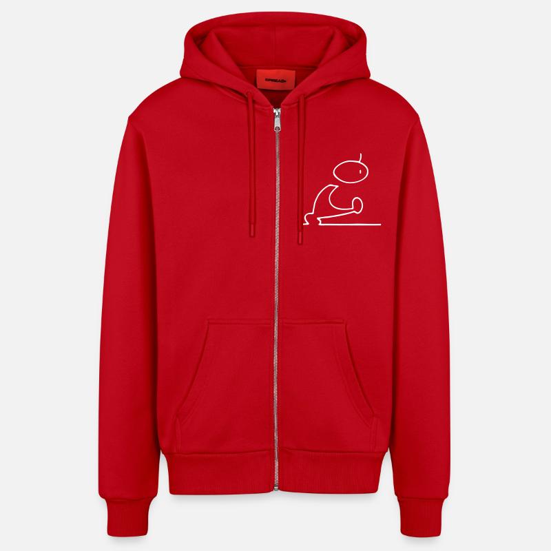 Figurine BlaBlaBla Techno - Veste à capuche bio décontractée fabriquée en UE - rouge