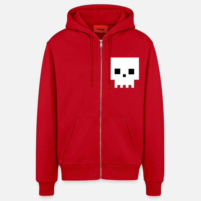 Deadhead - Organic Relaxed Hooded Jacket Made in EU - red