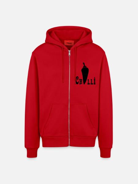 Chilli - Organic Relaxed Kapuzenjacke Made in EU - Rot