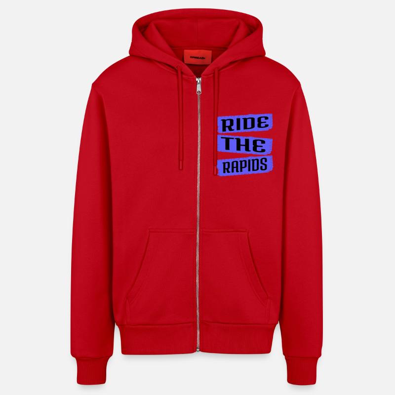present birthday present present idea - Organic Relaxed Kapuzenjacke Made in EU - Rot
