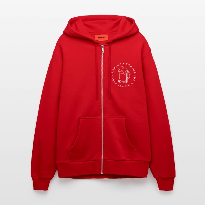 Bees here - Oder ich fall um! Organic Relaxed Hooded Jacket Made in EU