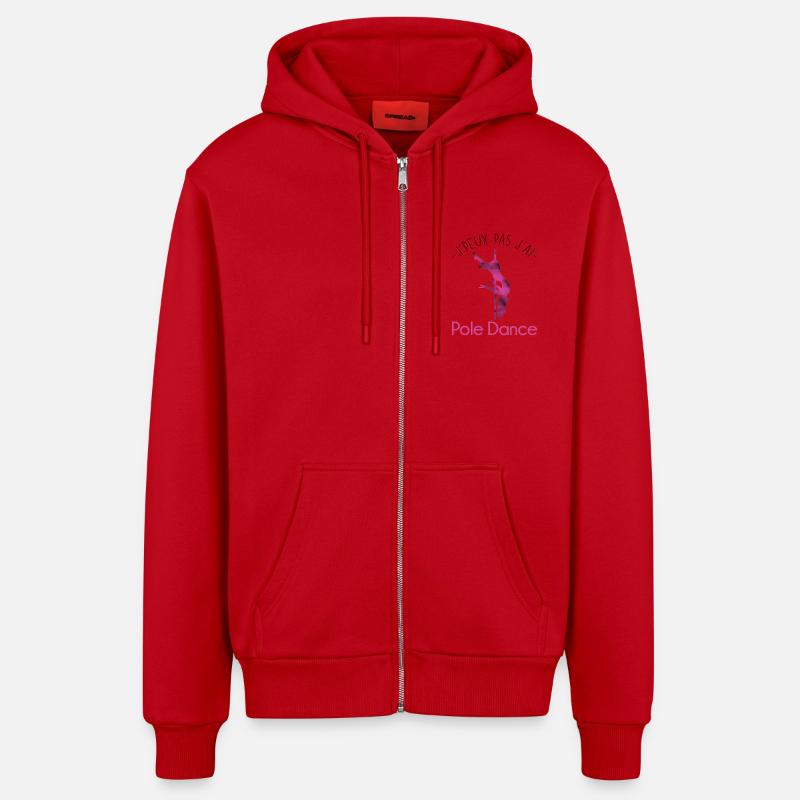 J'peux pas j'ai Pole Dance - Veste à capuche bio décontractée fabriquée en UE - rouge