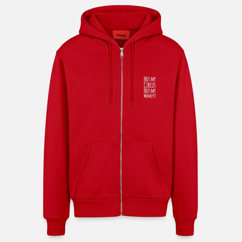 Monkey Circus - Organic Relaxed Kapuzenjacke Made in EU - Rot