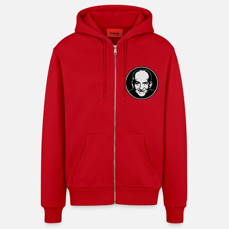 simplement louis - Veste à capuche bio décontractée fabriquée en UE - rouge