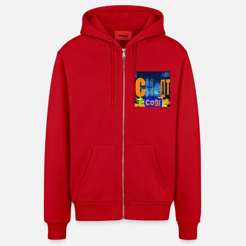 CHEATCODE CHEMISTRY - Veste à capuche bio décontractée fabriquée en UE - rouge