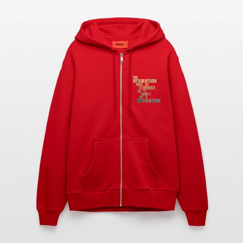 Die Revolution wird feministisch sein, oder wird sie es nicht sein Organic Relaxed Kapuzenjacke Made in EU