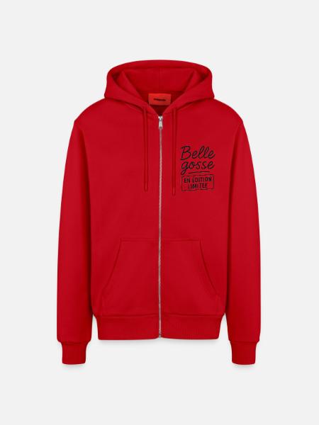 Petite Kid Limited Edition - Organic Relaxed Hooded Jacket Made in EU - red