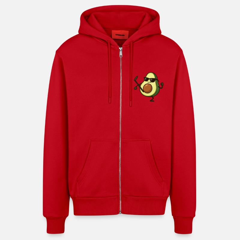 Karaté Avocat - Veste à capuche bio décontractée fabriquée en UE - rouge