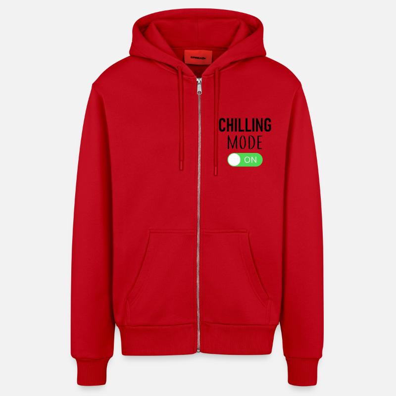 Mode refroidissement activé - Veste à capuche bio décontractée fabriquée en UE - rouge