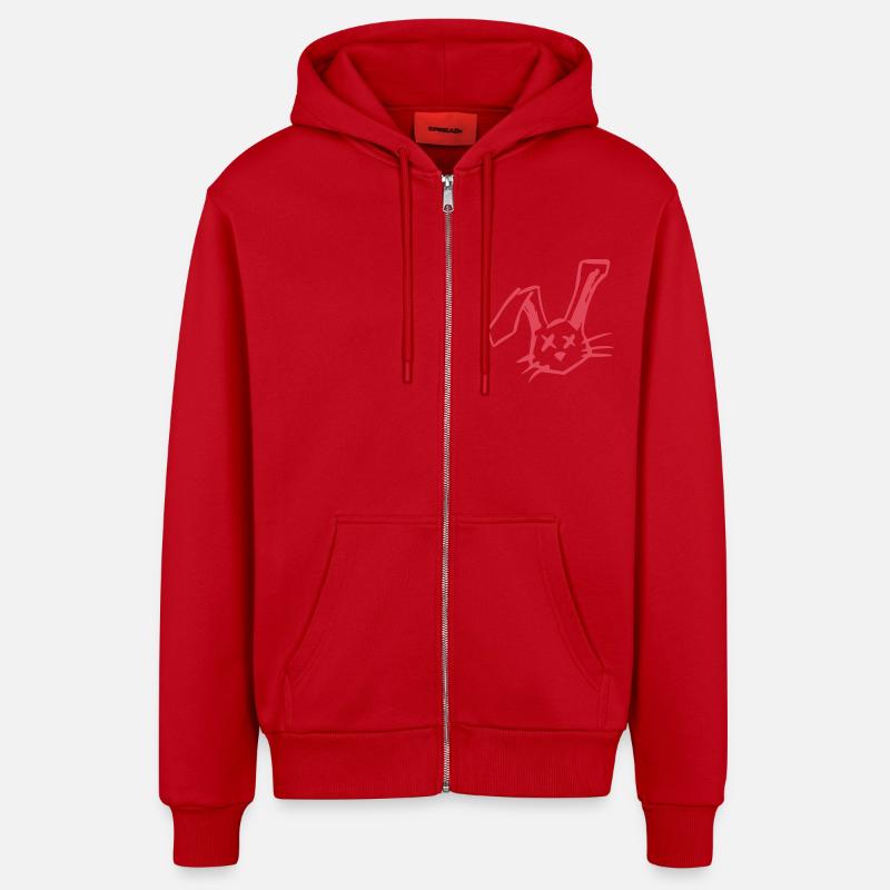 Dead Rabbit - Organic Relaxed Kapuzenjacke Made in EU - Rot