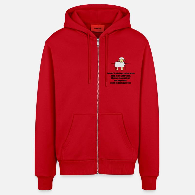 schaefchen - Organic Relaxed Kapuzenjacke Made in EU - Rot