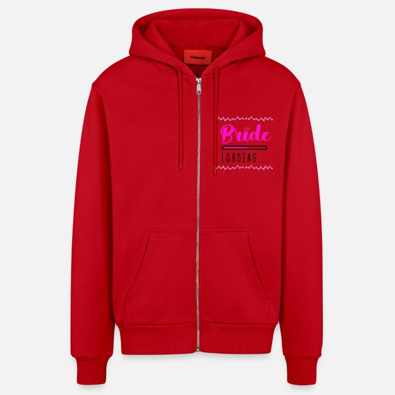 bride loading - Organic Relaxed Kapuzenjacke Made in EU - Rot