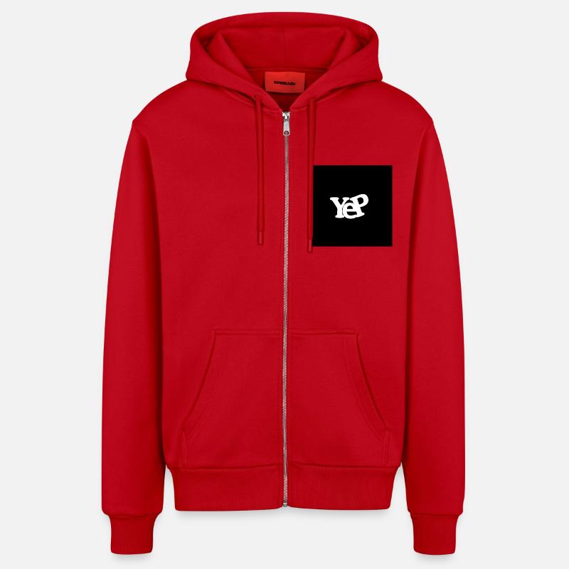 IMG 4558 - Veste à capuche bio décontractée fabriquée en UE - rouge