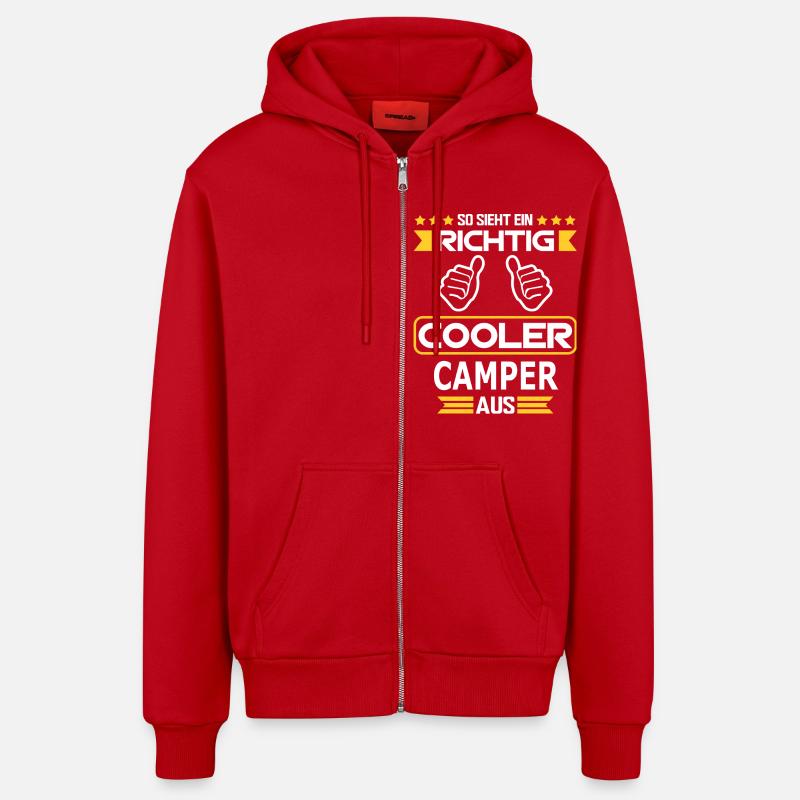 CAMPER - Organic Relaxed Kapuzenjacke Made in EU - Rot