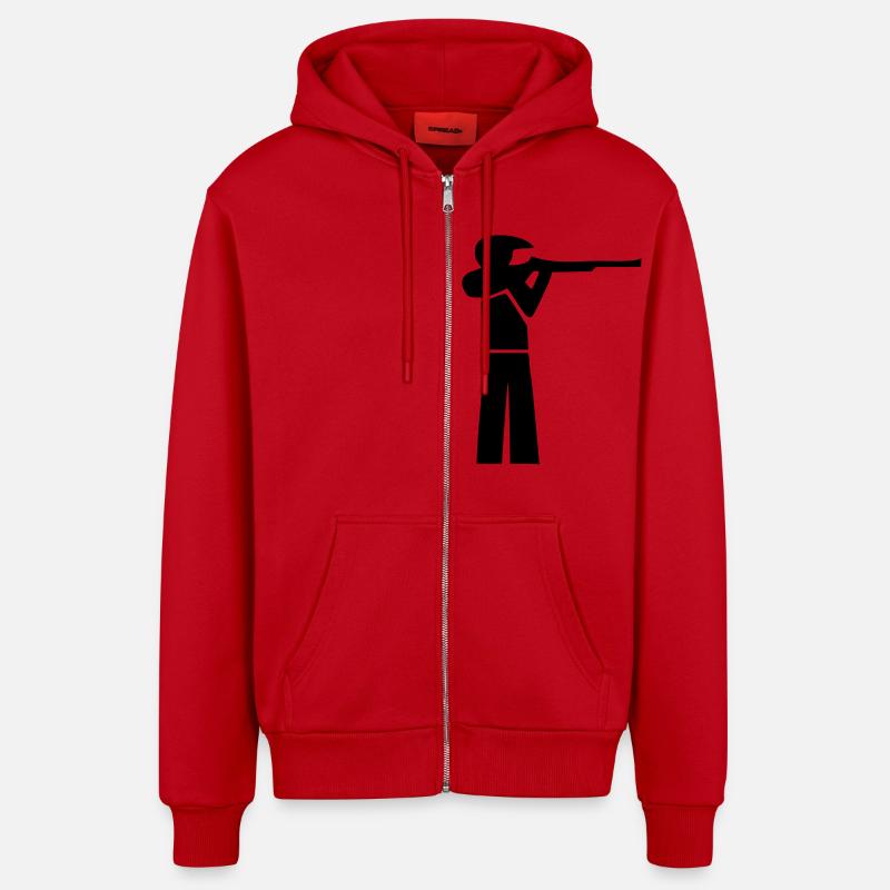 Schütze mit Cappy - Organic Relaxed Kapuzenjacke Made in EU - Rot