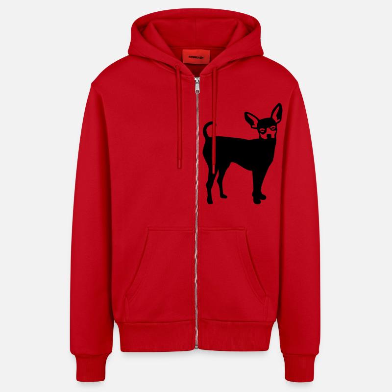 Prague Ratter - Organic Relaxed Hooded Jacket Made in EU - red