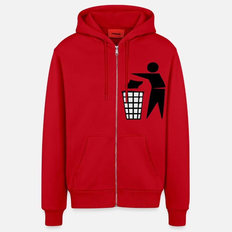 keep tidy - Organic Relaxed Kapuzenjacke Made in EU - Rot
