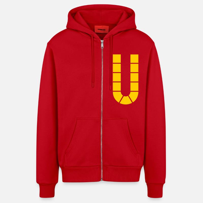 Dortmunder U (innen) - Organic Relaxed Kapuzenjacke Made in EU - Rot