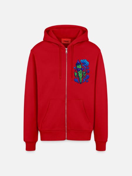 Joint Venture - Organic Relaxed Kapuzenjacke Made in EU - Rot