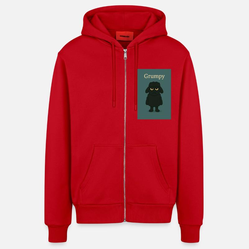 Grumpy - Organic Relaxed Kapuzenjacke Made in EU - Rot