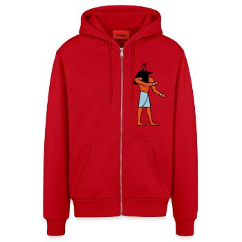 pharahon anubis - Organic Relaxed Kapuzenjacke Made in EU - Rot - Vorne
