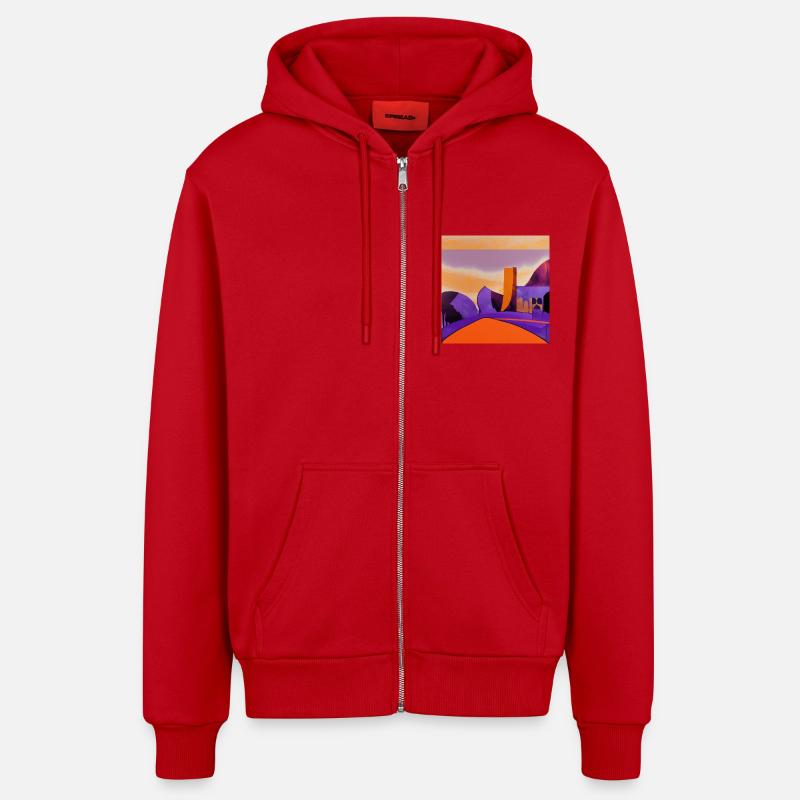 So eine Wüste - Organic Relaxed Kapuzenjacke Made in EU - Rot