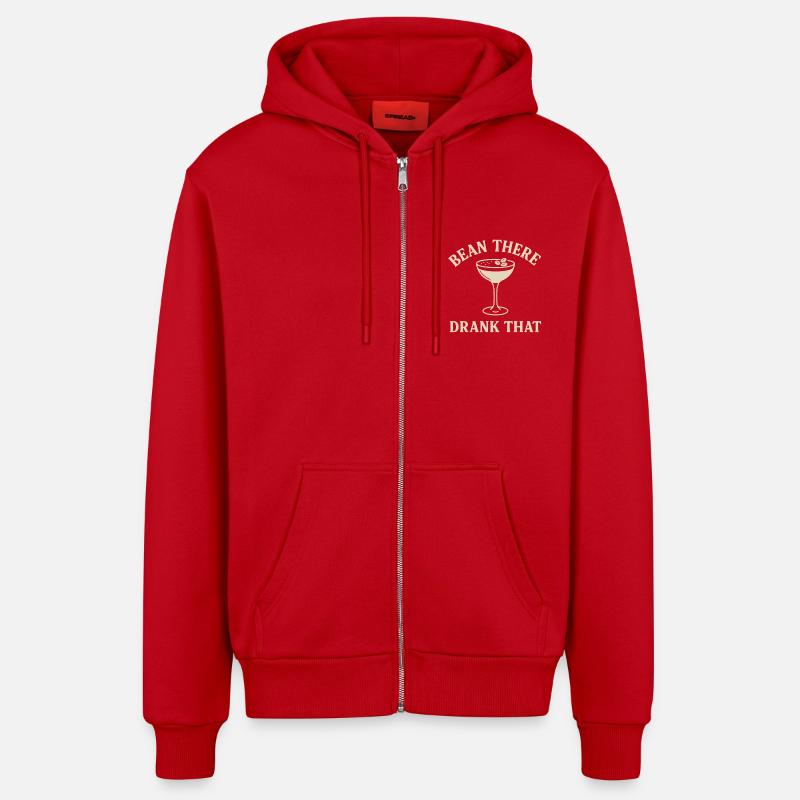 Bean There, Drank That - Organic Relaxed Kapuzenjacke Made in EU - Rot