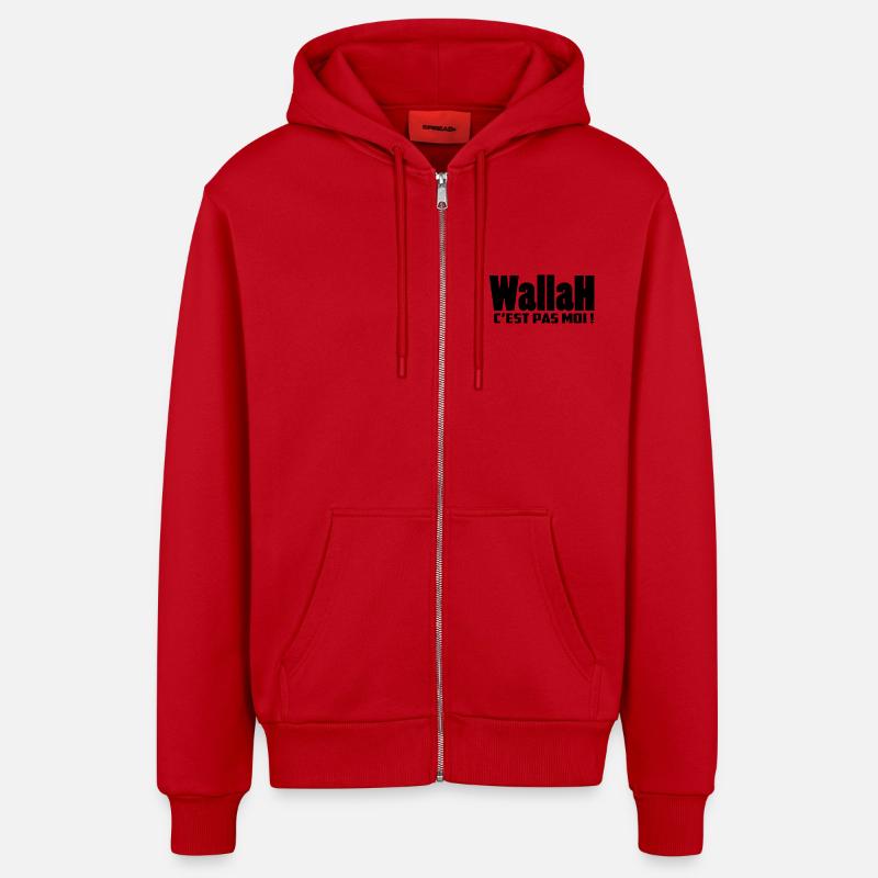 WALLAH, C'EST PAS MOI ! - Veste à capuche bio décontractée fabriquée en UE - rouge