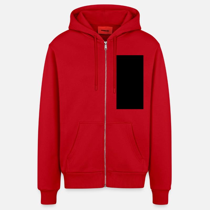 Rectangle - Veste à capuche bio décontractée fabriquée en UE - rouge