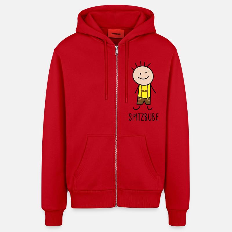 Spitzbube - Organic Relaxed Kapuzenjacke Made in EU - Rot