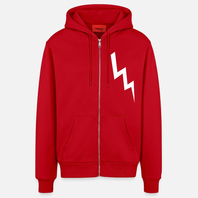 Blitz 2 - Organic Relaxed Kapuzenjacke Made in EU - Rot