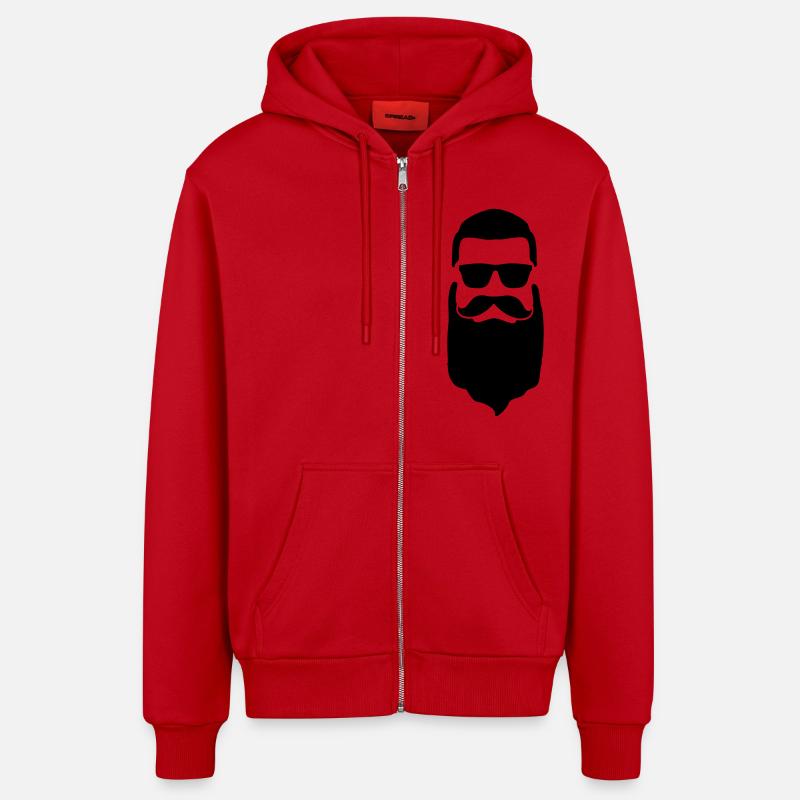 Bart - Organic Relaxed Kapuzenjacke Made in EU - Rot
