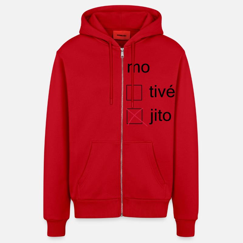 mojito - Veste à capuche bio décontractée fabriquée en UE - rouge