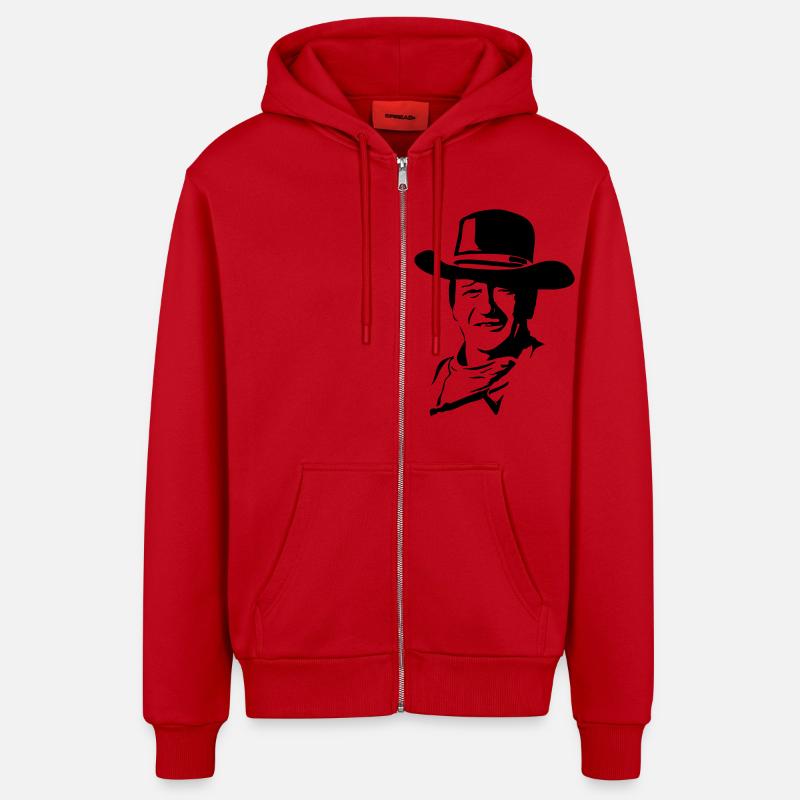 wayne - Organic Relaxed Kapuzenjacke Made in EU - Rot
