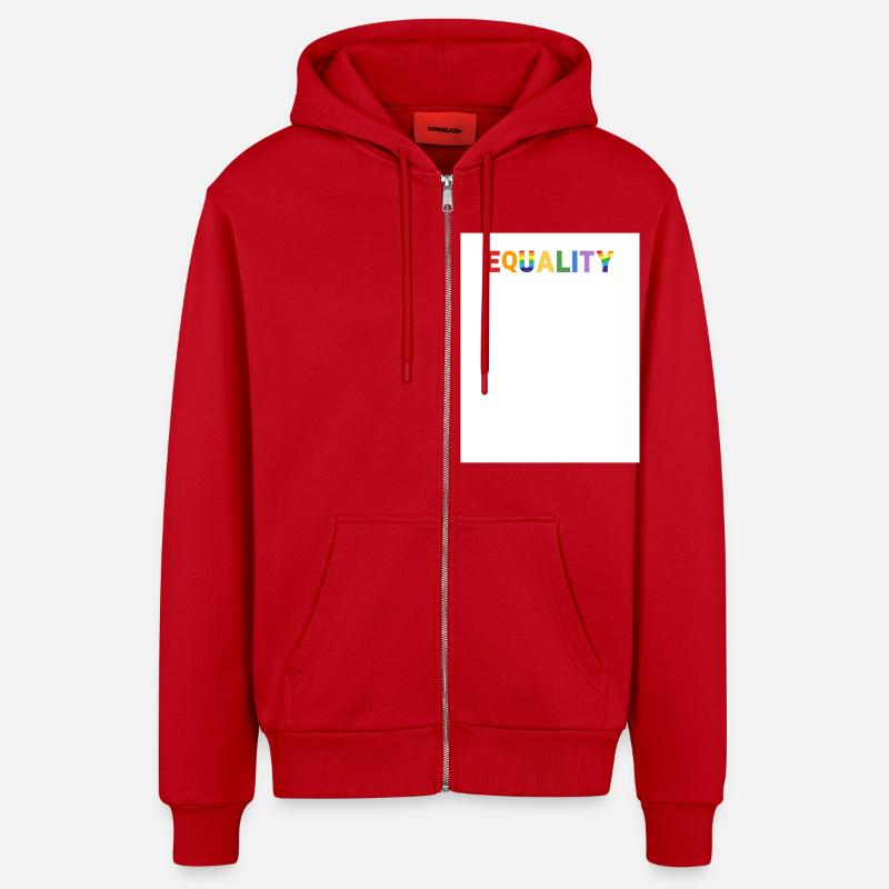 Equality - Organic Relaxed Kapuzenjacke Made in EU - Rot