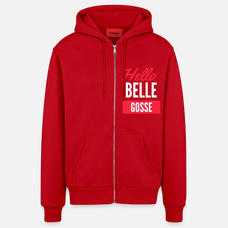 Hello BELLE GOSSE - Veste à capuche bio décontractée fabriquée en UE - rouge