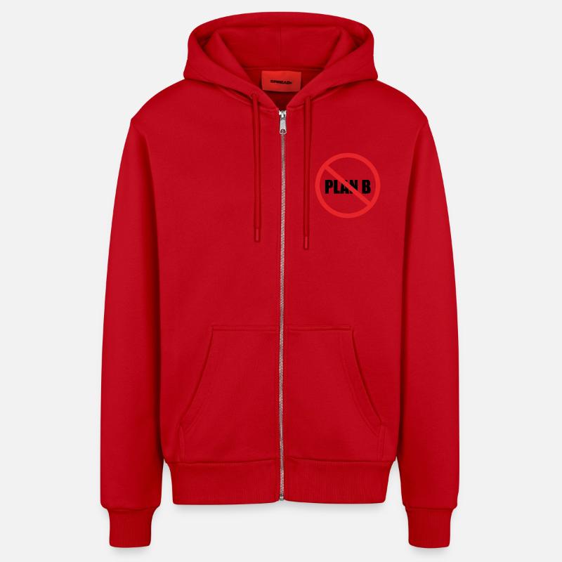 No Plan B - Organic Relaxed Kapuzenjacke Made in EU - Rot