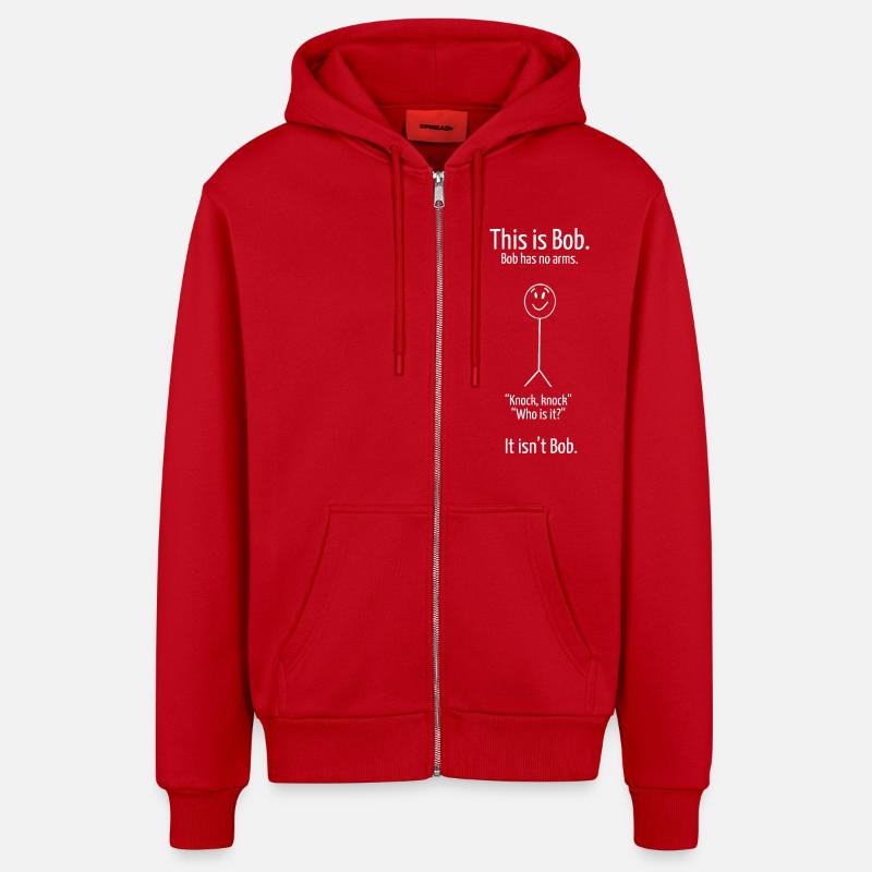 C'est bob - Veste à capuche bio décontractée fabriquée en UE - rouge