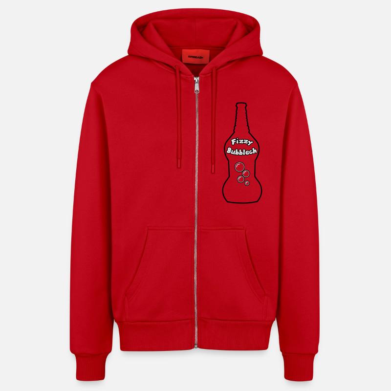 Zohan - Fizzy Bubblech / Bubbele - Organic Relaxed Kapuzenjacke Made in EU - Rot