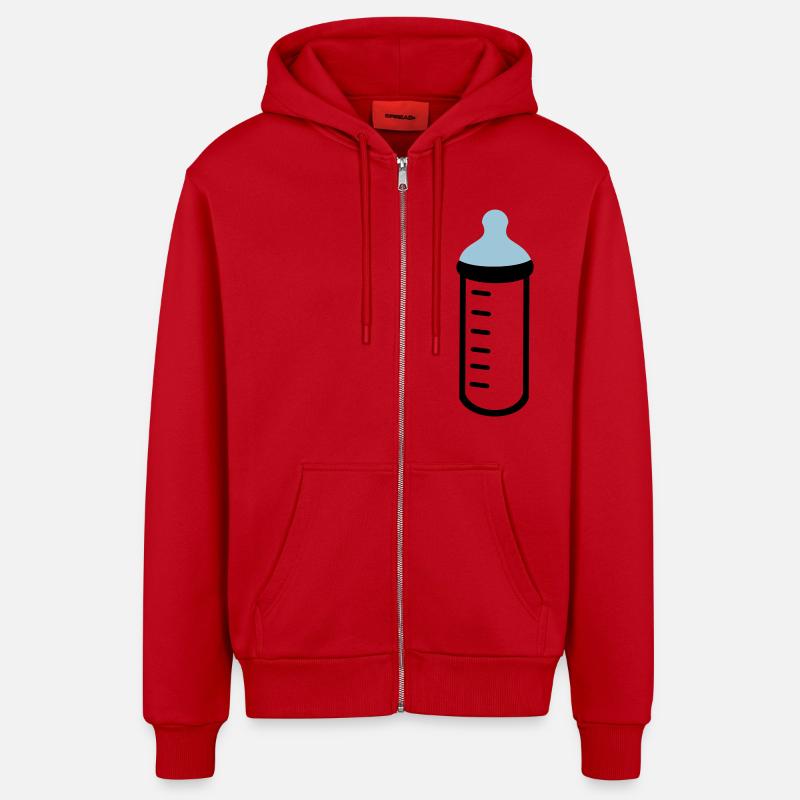 Bébé - Veste à capuche bio décontractée fabriquée en UE - rouge