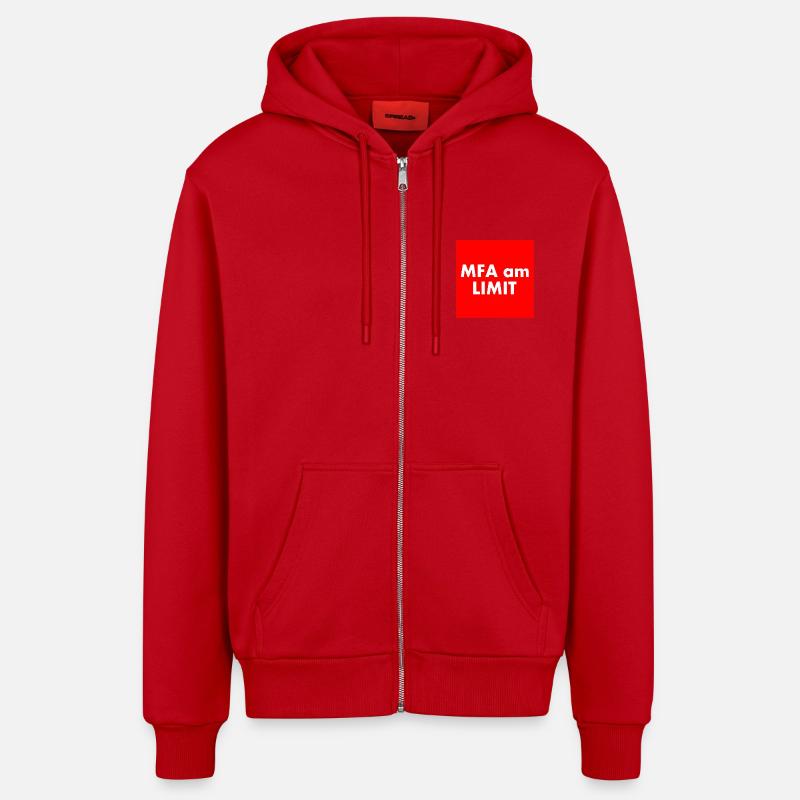 Mfa am limit - Organic Relaxed Kapuzenjacke Made in EU - Rot
