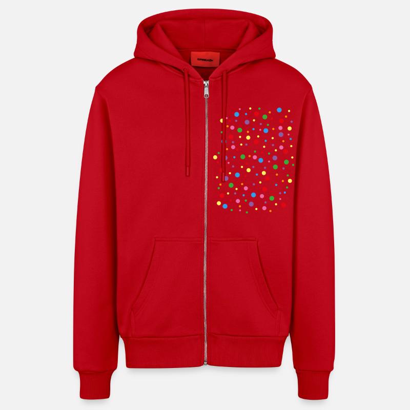 Konfetti - Organic Relaxed Kapuzenjacke Made in EU - Rot