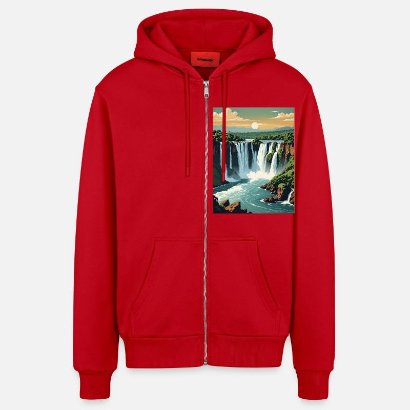 70A2C5AF 9BAB 4644 9A66 C6FEDE7EF56D - Organic Relaxed Kapuzenjacke Made in EU - Rot