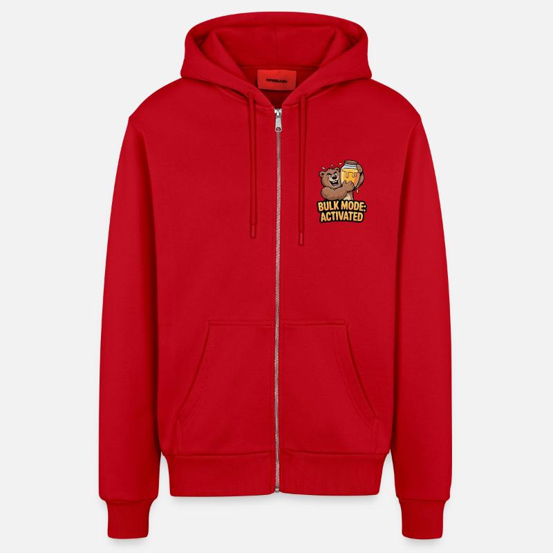 Bulk Mode activated - Organic Relaxed Kapuzenjacke Made in EU - Rot