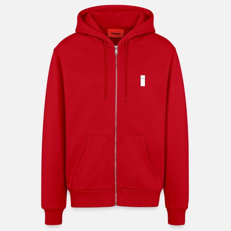 Logo ohne Text - Organic Relaxed Kapuzenjacke Made in EU - Rot