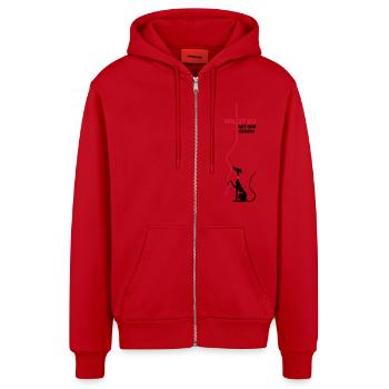 Willst Du - Organic Relaxed Kapuzenjacke Made in EU - Rot - Vorne