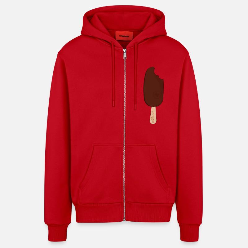 T-shirt crème glacée MAGNUM - Veste à capuche bio décontractée fabriquée en UE - rouge