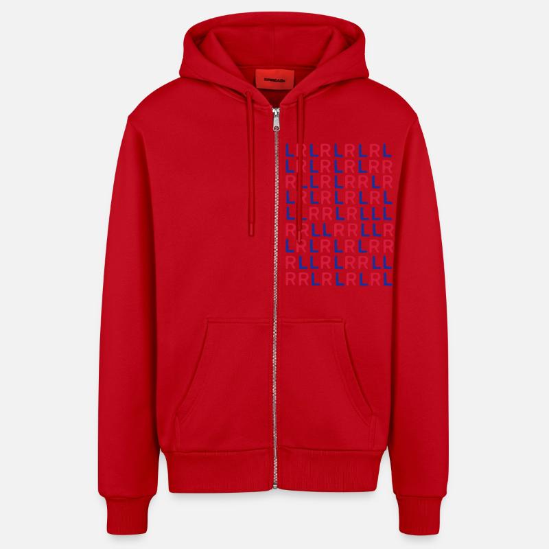 leftrightleftleft - Organic Relaxed Kapuzenjacke Made in EU - Rot