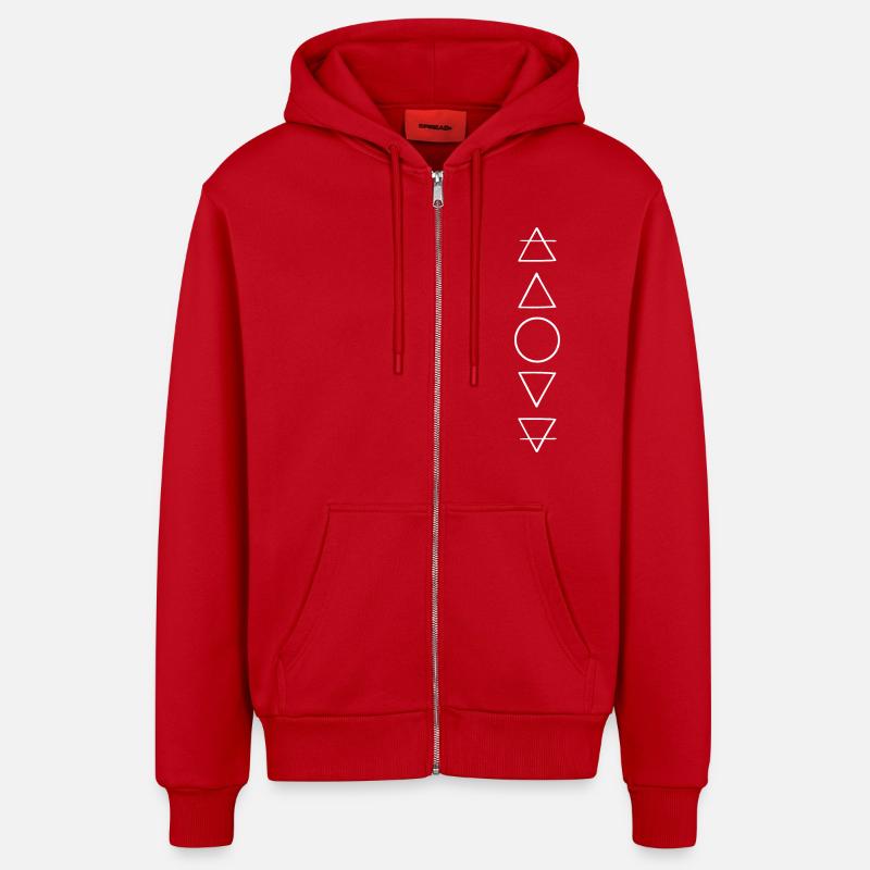 Die fünf Elemente - Organic Relaxed Kapuzenjacke Made in EU - Rot